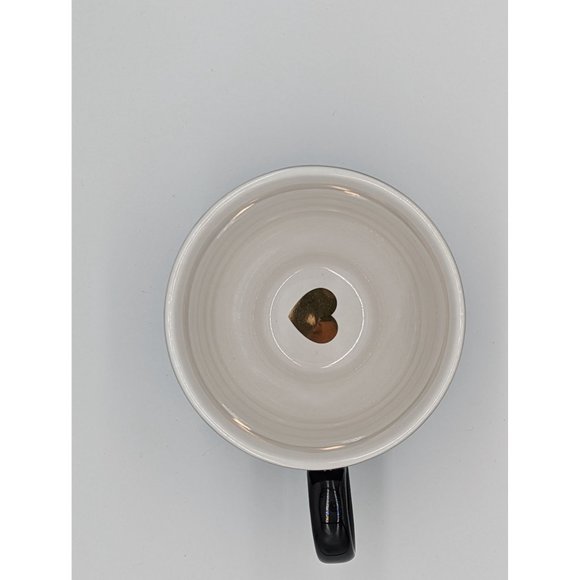 Black Cat Face Mug Gold Whiskers Heart 10 Strawberry Street Large Coffee Tea Cup - Picture 9 of 9